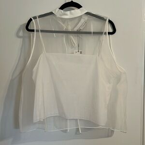 Zara Sleeveless Organza Top